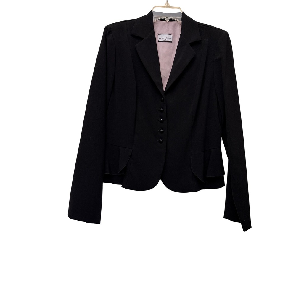 Breakin' Loose Womens Peplum Tiered Hem Blazer Office Career Business Dressy Y2K